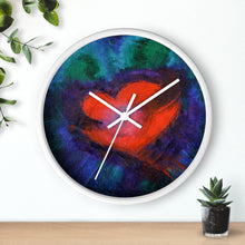 True Love WALL CLOCK - Unique Original Red Heart Art