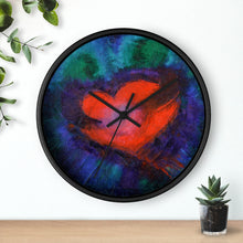 True Love WALL CLOCK - Unique Original Red Heart Art
