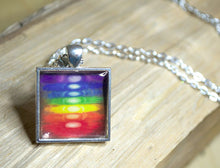 CHAKRA COLORS -  Rainbow Art Pendant #1034