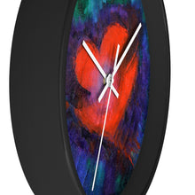 True Love WALL CLOCK - Unique Original Red Heart Art