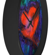 True Love WALL CLOCK - Unique Original Red Heart Art