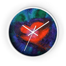 True Love WALL CLOCK - Unique Original Red Heart Art