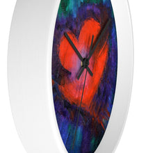 True Love WALL CLOCK - Unique Original Red Heart Art