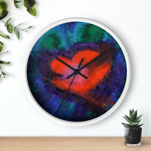 True Love WALL CLOCK - Unique Original Red Heart Art