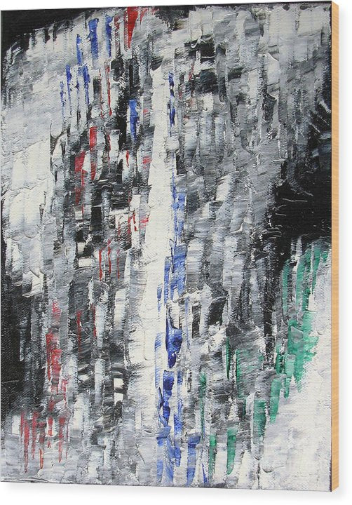 Black Crystal Cave - Wood Print #1026
