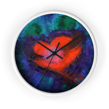 True Love WALL CLOCK - Unique Original Red Heart Art