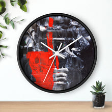 Red Black and White WALL Decor CLOCK Abstract Art