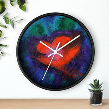 True Love WALL CLOCK - Unique Original Red Heart Art