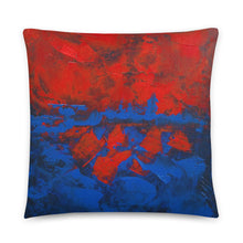 THROW PILLOW  Red Blue Abstract Art Printed Design