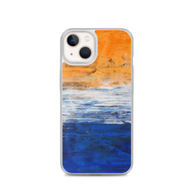 IPHONE CASE Blue Orange Contemporary Art for Apple
