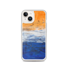 IPHONE CASE Blue Orange Contemporary Art for Apple