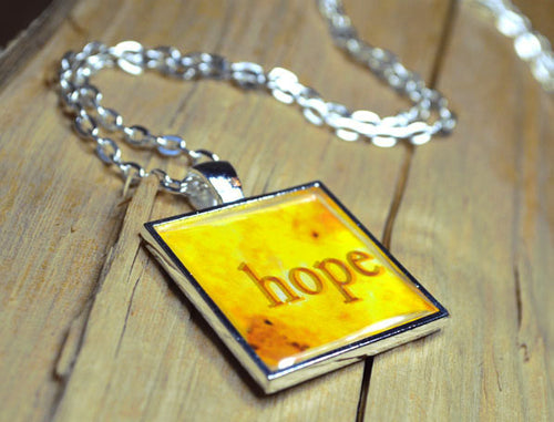 HOPE Necklace Word Art Pendant #6006