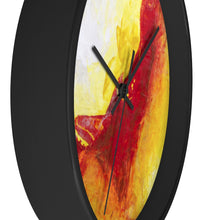 Bold Yellow Red Abstract Modern Art WALL CLOCK