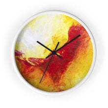 Bold Yellow Red Abstract Modern Art WALL CLOCK