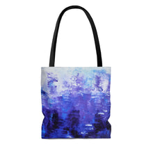 Cool TOTE BAG printed with Original Indigo Blue Abstract Art
