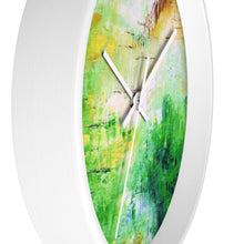 Green Abstract Art WALL CLOCK Unique Decor
