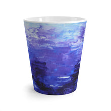 Indigo Blue Artsy LATTE MUG Unique Abstract from Artist