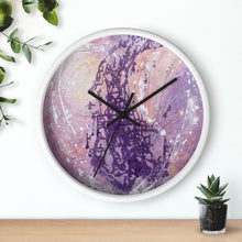 Purple Art WALL CLOCK Multicolored Abstract Style