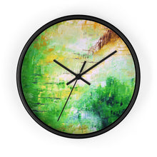 Green Abstract Art WALL CLOCK Unique Decor