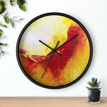 Bold Yellow Red Abstract Modern Art WALL CLOCK