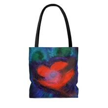 True Love TOTE BAG with Red Heart Art Multicolored