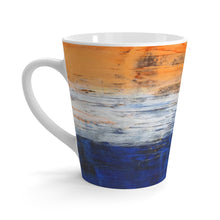 Orange White Blue Coffee LATTE MUG Edgy Grungy Urban Style