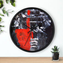 Red Black and White WALL Decor CLOCK Abstract Art