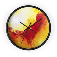 Bold Yellow Red Abstract Modern Art WALL CLOCK