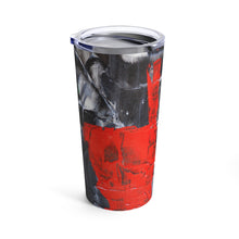 Cool Black White Red Abstract TUMBLER 20oz with Lid