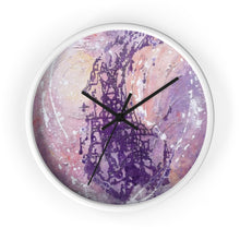Purple Art WALL CLOCK Multicolored Abstract Style