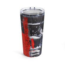 Cool Black White Red Abstract TUMBLER 20oz with Lid