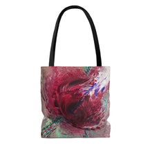 Abstract Rose TOTE BAG printed with Expressive Red Taupe Art