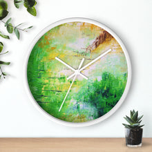 Green Abstract Art WALL CLOCK Unique Decor