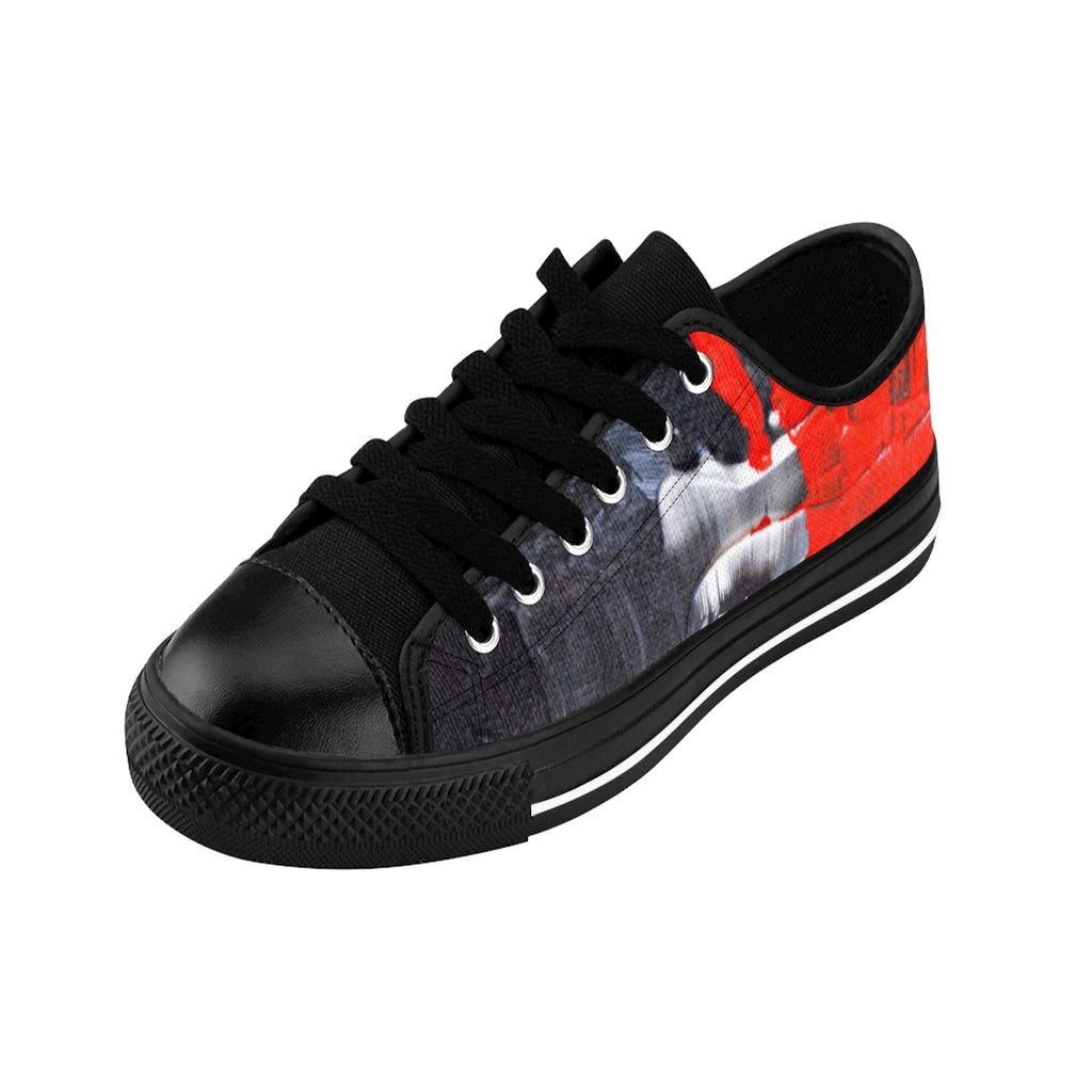 Red Black Sneakers for Women Edgy Street Style US 6 Black