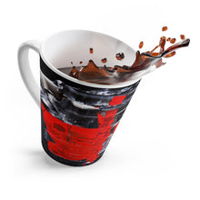 Red Black and White Artsy Coffee LATTE MUG Cup 12 oz