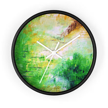 Green Abstract Art WALL CLOCK Unique Decor