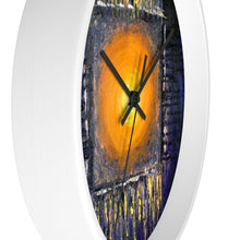 Black Orange Sun Art WALL CLOCK Abstract