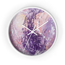 Purple Art WALL CLOCK Multicolored Abstract Style