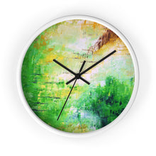 Green Abstract Art WALL CLOCK Unique Decor