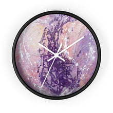 Purple Art WALL CLOCK Multicolored Abstract Style