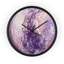 Purple Art WALL CLOCK Multicolored Abstract Style