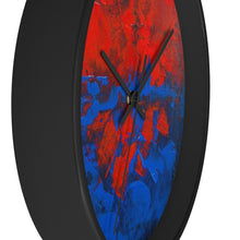 Red White and Blue WALL CLOCK Artsy Abstract Style