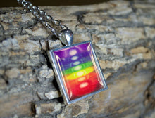 CHAKRA COLORS -  Rainbow Art Pendant #1034