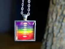 CHAKRA COLORS -  Rainbow Art Pendant #1034