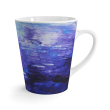 Indigo Blue Artsy LATTE MUG Unique Abstract from Artist
