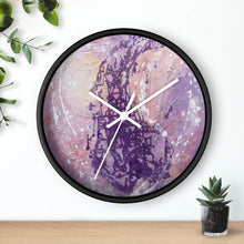Purple Art WALL CLOCK Multicolored Abstract Style