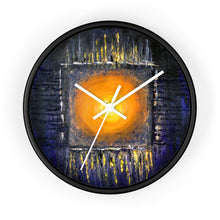 Black Orange Sun Art WALL CLOCK Abstract
