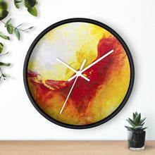 Bold Yellow Red Abstract Modern Art WALL CLOCK