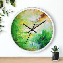 Green Abstract Art WALL CLOCK Unique Decor