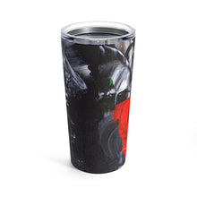 Cool Black White Red Abstract TUMBLER 20oz with Lid